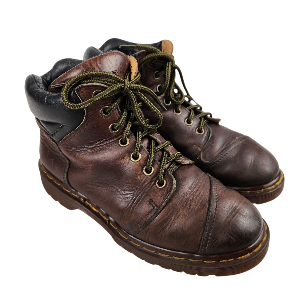 Dr. Martens 8072 MIE Vintage 80s 90s Brown Leather Lace Up Boots Womens Size 7